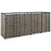 Copribidone Quadruplo Grigio 274x80x117 Cm In Polyrattan - Foto miniatura 1