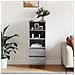Credenza Grigio Sonoma 40x36x110 Cm In Legno Multistrato - Foto miniatura 1