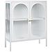 Credenza Espositiva In Vetro Sarre Metallo 90 Cm Bianco - Foto miniatura 3