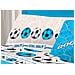 Completo Lenzuola Linea Pensieri Delicati 100% Cotone Disegno Calcio Piazza E Mezza Azzurro - Foto miniatura 3
