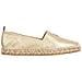 Gold Flat Espadrille Espadrillas Pelle Scarpe Donna Oro Eu 36, Fw0fw07694 0hs - Foto miniatura 1