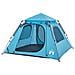 Tenda a Cupola da Campeggio 4 Persone Blu a Rilascio Rapido - Foto miniatura 3