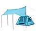Tenda a Cupola da Campeggio 4 Persone Blu a Rilascio Rapido - Foto miniatura 8
