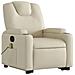 Poltrona Alzapersona Reclinabile Massaggio Crema Similpelle - Foto miniatura 4