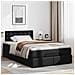 Struttura Letto Pouf con Materasso Nero 120x200 cm Similpelle - Foto miniatura 3