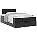 Struttura Letto Pouf con Materasso Nero 120x200 cm Similpelle - Foto miniatura 5