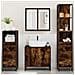 Set Mobili da Bagno 4 pz Rovere Fumo in Legno Multistrato - Foto miniatura 4