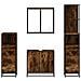 Set Mobili da Bagno 4 pz Rovere Fumo in Legno Multistrato - Foto miniatura 5