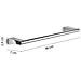 Portasalviette 45 Cm Da Muro In Acciaio Inox E Cromall Tn21-45 Serie Tonale Cromato - Foto miniatura 2