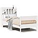 Letto Libreria senza Materasso Bianca 90x200 cm Legno di Pino - Foto miniatura 1