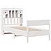 Letto Libreria senza Materasso Bianca 90x200 cm Legno di Pino - Foto miniatura 3
