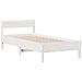 Letto Libreria senza Materasso Bianca 90x200 cm Legno di Pino - Foto miniatura 8