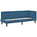 Cornice del letto ad angolo Blu 80 x 200 cm Velluto - Foto miniatura 1
