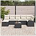 Set Divano da Giardino con cuscino 8 pcs Nero Poly Rattan - Foto miniatura 3