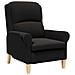 poltrona Nero 76 x 94 x 102 cm Tessuto - Foto miniatura 1