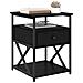 Armadio da Notte con cassetto 2 pcs Rovere nero 40 x 42 x 55 cm - Foto miniatura 3