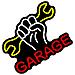 Insegna Led A Forma Di Chiave Inglese Gialla 39x32cm - Decorazione Per Garage, Alimentazione Usb - Foto miniatura 3
