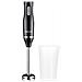 Frullatore A Immersione 400w A 2 Velocità Inox Con Bicchiere, Nero - Foto miniatura 4
