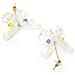 Orecchini Floreali Bianchi - Foto miniatura 3