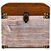 Sgabello Con Cassetti In Legno E Similpelle Marrone 30x30x28h - Foto miniatura 2
