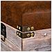 Sgabello Con Cassetti In Legno E Similpelle Marrone 30x30x28h - Foto miniatura 6