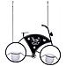 Bicicletta Decorativa In Metallo Con Due Cestini 85x22x98h Cm - Foto miniatura 2