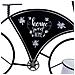 Bicicletta Decorativa In Metallo Con Due Cestini 85x22x98h Cm - Foto miniatura 5