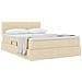 Letto con contenitore e materasso Crema 140 x 190 cm - Foto miniatura 3