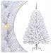 Albero di Natale Artificiale con Rami Pieghevoli Bianco 150 cm - Foto miniatura 1