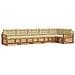 Set di divani da esterno con cuscino 6 pcs Naturale e Beige - Foto miniatura 1
