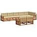 Set di divani da esterno con cuscino 8 pcs Naturale e Beige - Foto miniatura 1