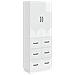 Set di armadi 2 pcs Bianco Lucido 66 x 34,5 x 87 cm - Foto miniatura 1