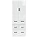 Set di armadi 2 pcs Bianco Lucido 66 x 34,5 x 87 cm - Foto miniatura 4