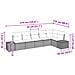 Set Divano da Giardino con cuscino 6 pcs Marrone polyrattan - Foto miniatura 8