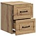 Mobiletto da notte a muro con cassetto 2 pcs Rovere Artigianale - Foto miniatura 4