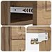 Mobiletto da notte a muro con cassetto 2 pcs Rovere Artigianale - Foto miniatura 8