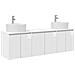 Set di Armadi da Bagno 3 pz Bianco Lucido 49,5 x 44,5 x 65 cm - Foto miniatura 1