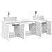 Set di Armadi da Bagno 3 pz Bianco Lucido 49,5 x 44,5 x 65 cm - Foto miniatura 2