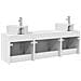 Set di Armadi da Bagno 3 pz Bianco Lucido 49,5 x 44,5 x 65 cm - Foto miniatura 3