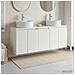 Set di Armadi da Bagno 3 pz Bianco Lucido 49,5 x 44,5 x 65 cm - Foto miniatura 4