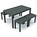 Set da Giardino 4 panchine 1 Tavolo Antracite - Modello Samoa - Foto miniatura 1