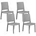 Sedia Da Giardino In Rattan-grigio Chiaro Set Di 4 Pz Fossano - Foto miniatura 18