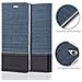 Custodia Compatibile Con Sony Xperia Z5 In Blu Scuro Nero - Coperchio Protettiva Con Chiusura Magnetica, Funzione Stand E Tasca Per Le Carte - Foto miniatura 2