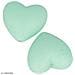 Perlina Di Silicone Forma Di Cuore X 2 - 29 X 19 X 12 Mm - Verde Acqua - Foto miniatura 1