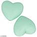 Perlina Di Silicone Forma Di Cuore X 2 - 29 X 19 X 12 Mm - Verde Acqua - Foto miniatura 2