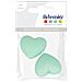 Perlina Di Silicone Forma Di Cuore X 2 - 29 X 19 X 12 Mm - Verde Acqua - Foto miniatura 3