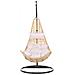 Poltrona Sospesa In Rattan Beige Con Piedistallo Atri Ii - Foto miniatura 8
