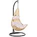 Poltrona Sospesa In Rattan Beige Con Piedistallo Atri Ii - Foto miniatura 1