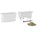 Delta 10 Auto Watering Planter Piccolo Fiore Vaso Da Fiori Coperta Planter Tabella Senza Drenaggio Foro Con Substrato Per Piante Poly Resina H13 L30 W11 Cm Antracite Metallizzato - Foto miniatura 2