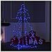 Albero di Natale a Cono 160 LED per Interni Esterni 78x120 cm - Foto miniatura 1